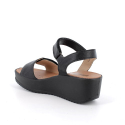 SANDALI  CON ZEPPA IGI&CO DONNA  CAPRA TAMPONATA NERO 1161600