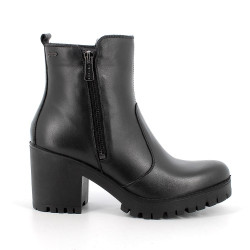 STIVALETTI IGI&CO DONNA IN PELLE NERO CON TACCO 8CM 6667100