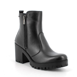 STIVALETTI IGI&CO DONNA IN PELLE NERO CON TACCO 8CM 6667100