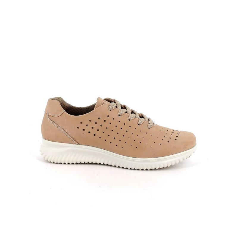 SNEAKERS ENVAL SOFT DONNA  NABUK SOFT BEIGE SCURO 1264633  