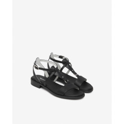 SANDALO CON TACCO NEROGIARDINI DONNA TAMIGI NERO TR BEVAGNA 592 NERO E615895D/100