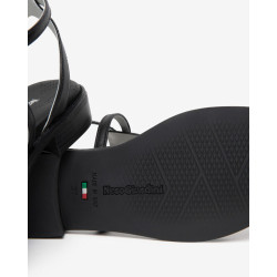 SANDALO CON TACCO NEROGIARDINI DONNA TAMIGI NERO TR BEVAGNA 592 NERO E615895D/100