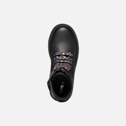 STIVALETTI GEOX BAMBINA J ECLAIR G. D - VIT.SINT. BLACK/MULTICOLOR TG:27 J049QD 0003W C9240/C
