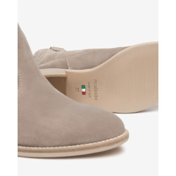 TRONCHETTO NEROGIARDINI DONNA VELOUR CRETA TR BASILEA 828 NATURALE TACCO 4,5CM E512705D/451