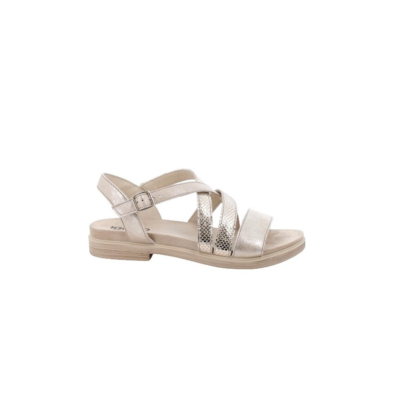 SANDALI IGI&CO DONNA IN PELLE SABBIA/PLATINO 5670011