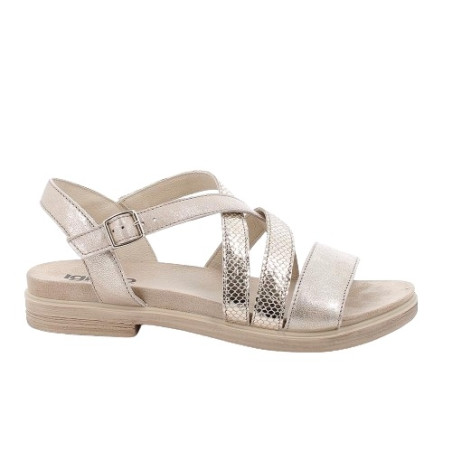 SANDALI IGI&CO DONNA IN PELLE SABBIA/PLATINO 5670011