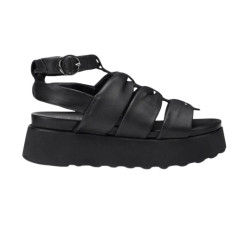 SANDALO CON ZEPPA CULT DONNA JANIS 4479 SANDAL W LEATHER BLACK CLW447900