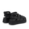 SANDALO CON ZEPPA CULT DONNA JANIS 4479 SANDAL W LEATHER BLACK CLW447900