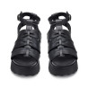 SANDALO CON ZEPPA CULT DONNA JANIS 4479 SANDAL W LEATHER BLACK CLW447900