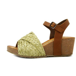 BIONATURA SANDALO CON ZEPPA DONNA 37A2275 SALVIA