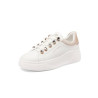 SNEAKERS QUEEN HELENA PLATFORM CON LACCI GIOIELLO X34-11 WHITE/PINK