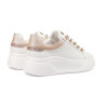 SNEAKERS QUEEN HELENA PLATFORM CON LACCI GIOIELLO X34-11 WHITE/PINK