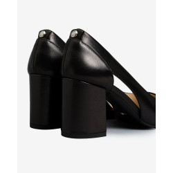 DECOLLETE' NEROGIARDINI DONNA PELLE NERO TACCO 7,5CM E409430D/100