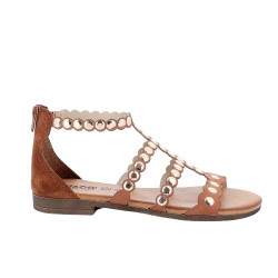 SANDALI IGI&CO DONNA IN PELLE SINTETICA MARRONE CUOIO ZIP 5682722