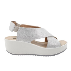 SANDALO CON ZEPPA IGI&CO DONNA SCAMOSCIATO ARGENTO 5668844