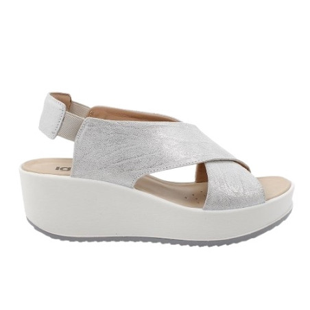SANDALO CON ZEPPA IGI&CO DONNA SCAMOSCIATO ARGENTO 5668844