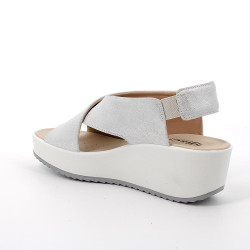 SANDALO CON ZEPPA IGI&CO DONNA SCAMOSCIATO ARGENTO 5668844