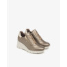 SNEAKERS CON ZEPPA NEROGIARDINI DONNA  BAGOYA BROWN T.BRILL PLATINO 6074 EVA AGOSTA I514121D/322