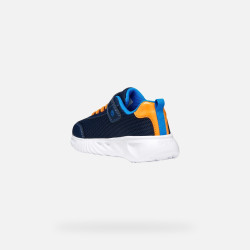 SNEAKERS GEOX BAMBINO JUNIOR  J ASSISTER B. C - MESH+DBK STA NAVY/ORANGE J45DZC 014CE C0820
