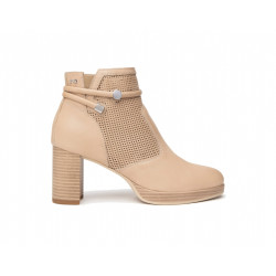 TRONCHETTO NEROGIARDINI DONNA PELLE COLORE CHAMPAGNE TACCO 7,5CM E409730D/439