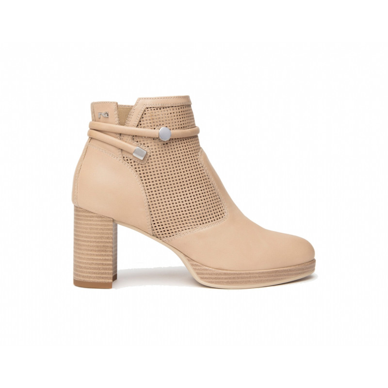 TRONCHETTO NEROGIARDINI DONNA PELLE COLORE CHAMPAGNE TACCO 7,5CM E409730D/439