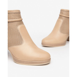 TRONCHETTO NEROGIARDINI DONNA PELLE COLORE CHAMPAGNE TACCO 7,5CM E409730D/439