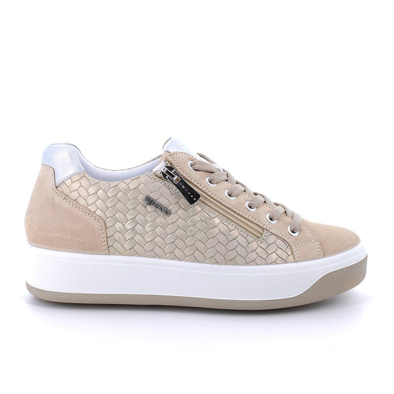 SNEAKERS  IGI&CO DONNA SCAM.SU/VIT.LAM AVORIO 7656522