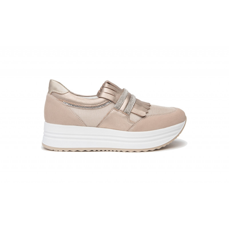 SNEAKERS NEROGIARDINI DONNA PELLE TELA FEMME E409815D/677P