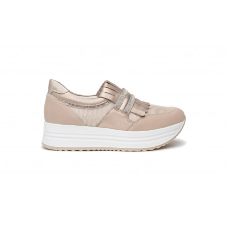 SNEAKERS NEROGIARDINI DONNA PELLE TELA FEMME E409815D/677P