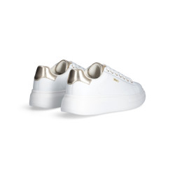 SNEAKERS LIU JO DONNA BABOL 01 - SNEAKER TUMBLED LEATHER/META WHITE/LIGHT GOLD BF5059PX748S1052 