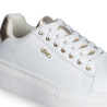 SNEAKERS LIU JO DONNA BABOL 01 - SNEAKER TUMBLED LEATHER/META WHITE/LIGHT GOLD BF5059PX748S1052 
