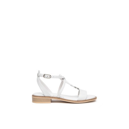 SANDALO NEROGIARDINI DONNA LOIRA BIANCO TR BEVAGNA 592 BEIGE E615895D/707