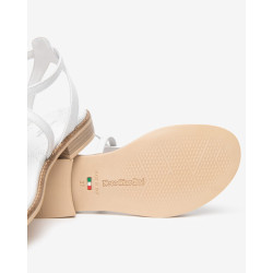 SANDALO NEROGIARDINI DONNA LOIRA BIANCO TR BEVAGNA 592 BEIGE E615895D/707