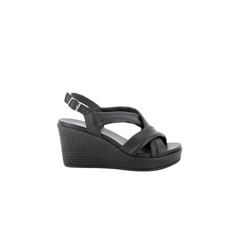 SANDALO CON ZEPPA IGI&CO DONNA PELLE NERO 5673600