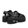 SANDALO CON ZEPPA CULT DONNA CHER 4535 SANDAL W LEATHER BLACK CLW453500
