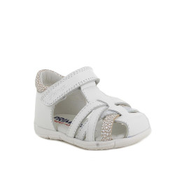 SANDALO PRIMIGI PRIMI PASSI BAMBINA NAPPA SOFT BIANCO 1413111        