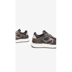 SNEAKERS NEROGIARDINI DONNA IN CAMOSCIO E PELLE NERO I308350D/100