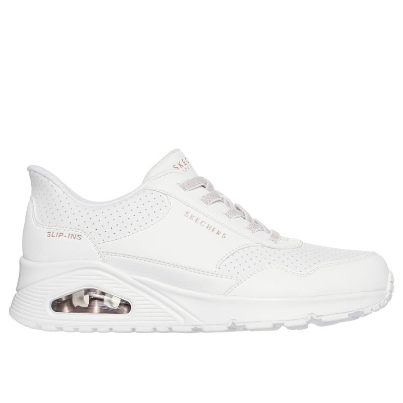 SNEAKERS SKECHERS DONNA UNO - BANKSIA LUXE 177118 WHT