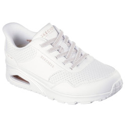 SNEAKERS SKECHERS DONNA UNO - BANKSIA LUXE 177118 WHT