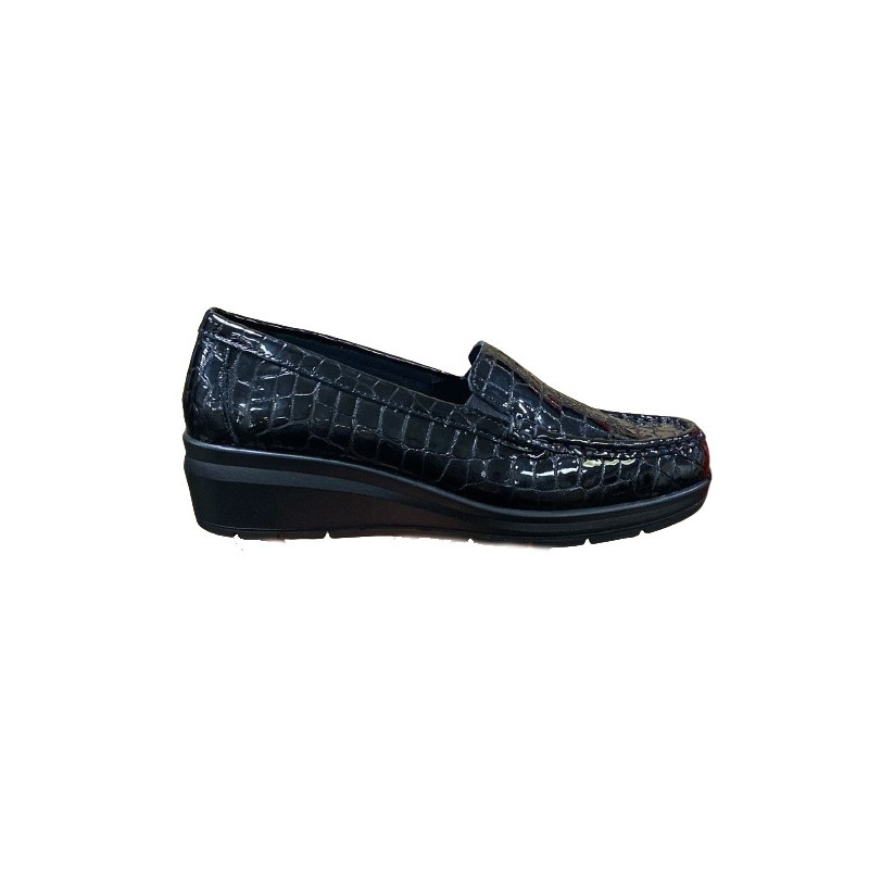 MOCASSINO ENVAL SOFT DONNA VERNICE ST.COCC NERO 8758500