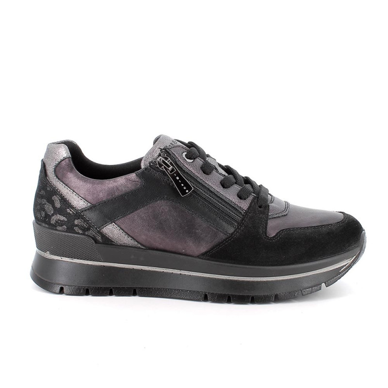 SNEAKERS CON ZEPPA IGI&CO DONNA VI.LAM.WINT.FOG ACCIAIO/NERO 8676155