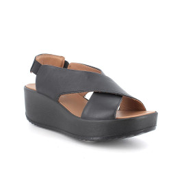SANDALO CON ZEPPA IGI&CO DONNA NAPPA SOFT NERO 5668866