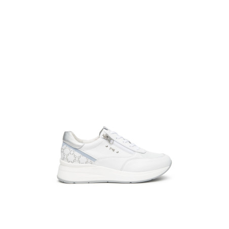 SNEAKERS NEROGIARDINI DONNA SKIPPER BIANCO SKIPPER BIANCO T.GIOVE BIANCO/GRIGI VELOUR E615190D/707