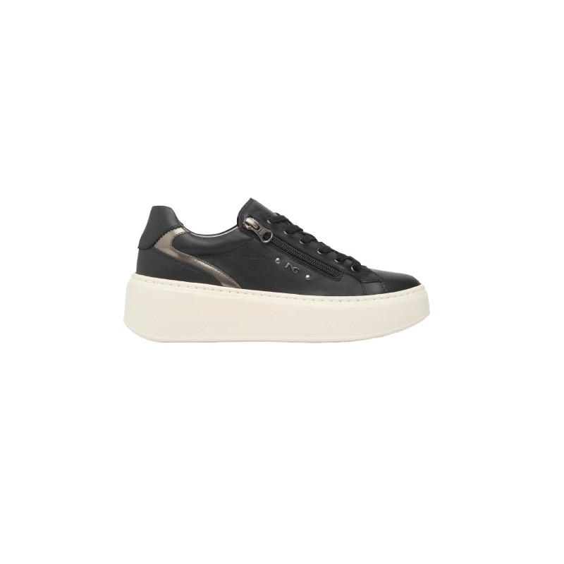 SNEAKERS  NEROGIARDINI DONNA GUANTO NERO T.BRILL ANTRACITE PU.GUATEMALA I514212D/100