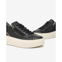 SNEAKERS  NEROGIARDINI DONNA GUANTO NERO T.BRILL ANTRACITE PU.GUATEMALA I514212D/100