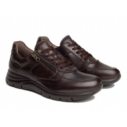 SNEAKERS NEROGIARDINI UOMO IN PELLE BROWN ZIP I102153U/322