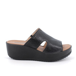 SANDALO CON ZEPPA IGI&CO DONNA  CAPRA TAMPONATA NERO 7665900