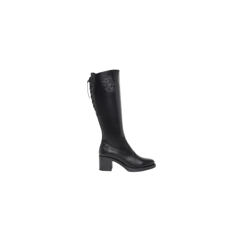 STIVALI NEROGIARDINI DONNA IN PELLE GUANTO NERO TR SPADA TACCO 6,5CM  I411810D/100