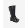 STIVALI NEROGIARDINI DONNA IN PELLE GUANTO NERO TR SPADA TACCO 6,5CM  I411810D/100
