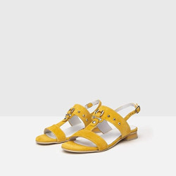 SANDALO NEROGIARDINI DONNA CAPRA SCAMOSCIATO GRANO GIALLO E012501D/612